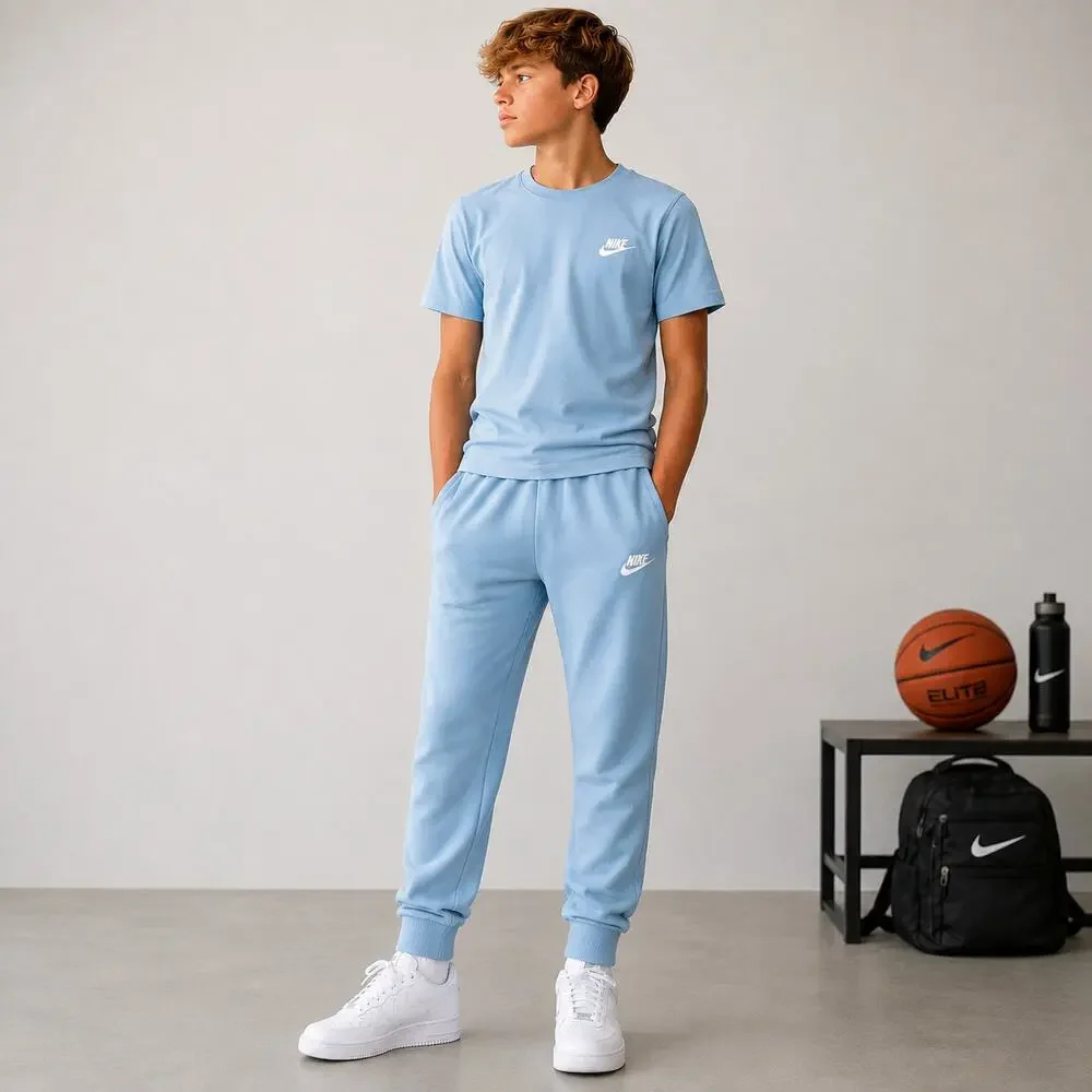 Nike Baby Blue Jogger + T-Shirt Two Piece Set Size Youth XL